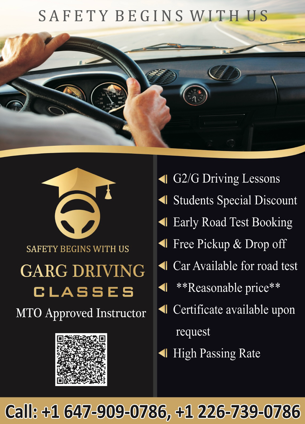 Garg Driving Classes | 24 Seahorse Ave, Brampton, ON L6V 4N7, Canada | Phone: (647) 909-0786