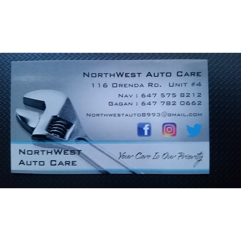 NorthWest Auto Care | 116 Orenda Rd Unit 4, Brampton, ON L6W 3W6, Canada | Phone: (647) 575-8211