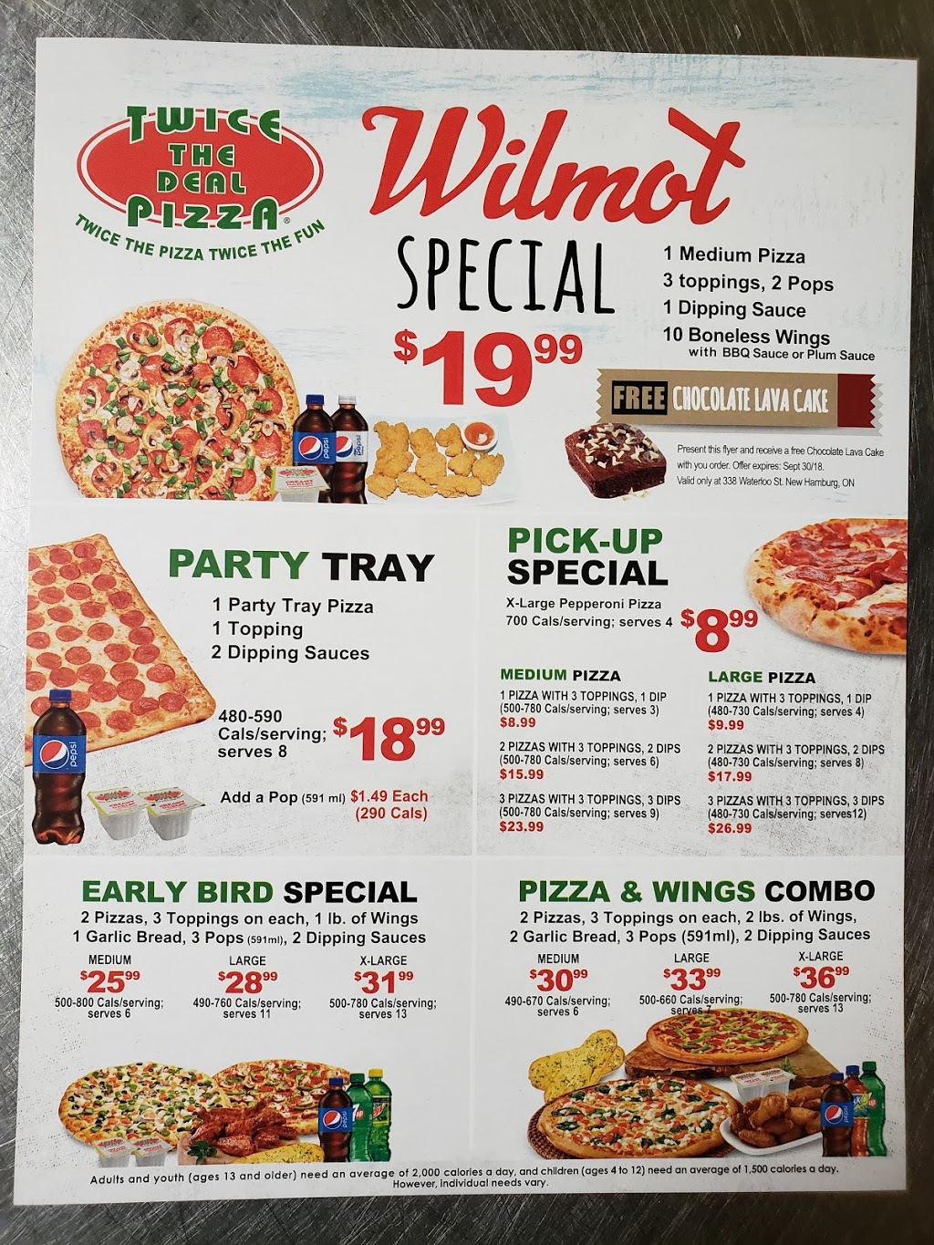 Twice The Deal Pizza | 338 Waterloo St, New Hamburg, ON N3A 1S6, Canada | Phone: (519) 662-6600