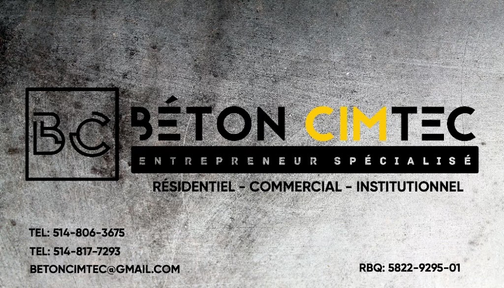 Béton Cimtec Inc. | 2114 Rue des Forgerons, Saint-Jacques-le-Mineur, QC J0J 1Z0, Canada | Phone: (514) 806-3675