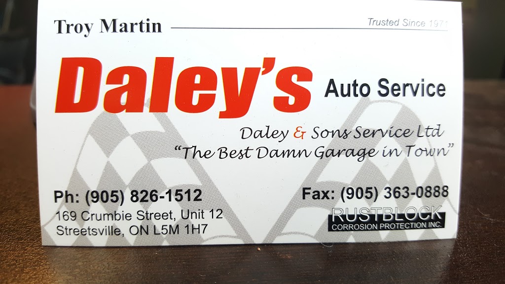 Daleys Auto Service | 169 Crumbie St #12, Mississauga, ON L5M 1H7, Canada | Phone: (905) 826-1512