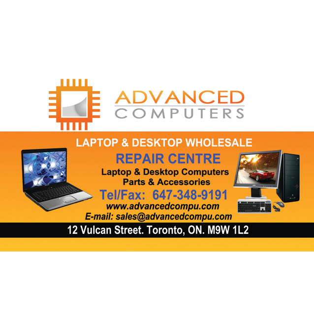 Advanced Computers | 12 Vulcan St, Etobicoke, ON M9W 1L2, Canada | Phone: (647) 348-9191