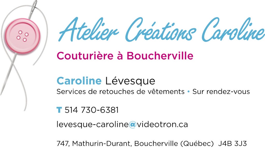 Atelier Créations Caroline | 747 Rue Mathurin-Durant, Boucherville, QC J4B 3J3, Canada | Phone: (514) 730-6381