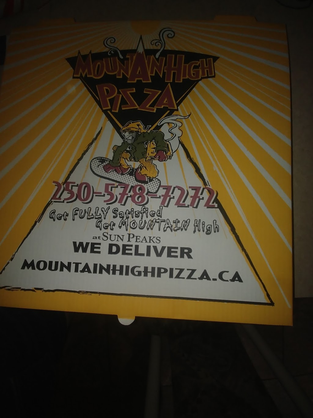 Mountain High Pizza | 3170 Creekside Way, Sun Peaks, BC V0E 5N0, Canada | Phone: (250) 578-7272