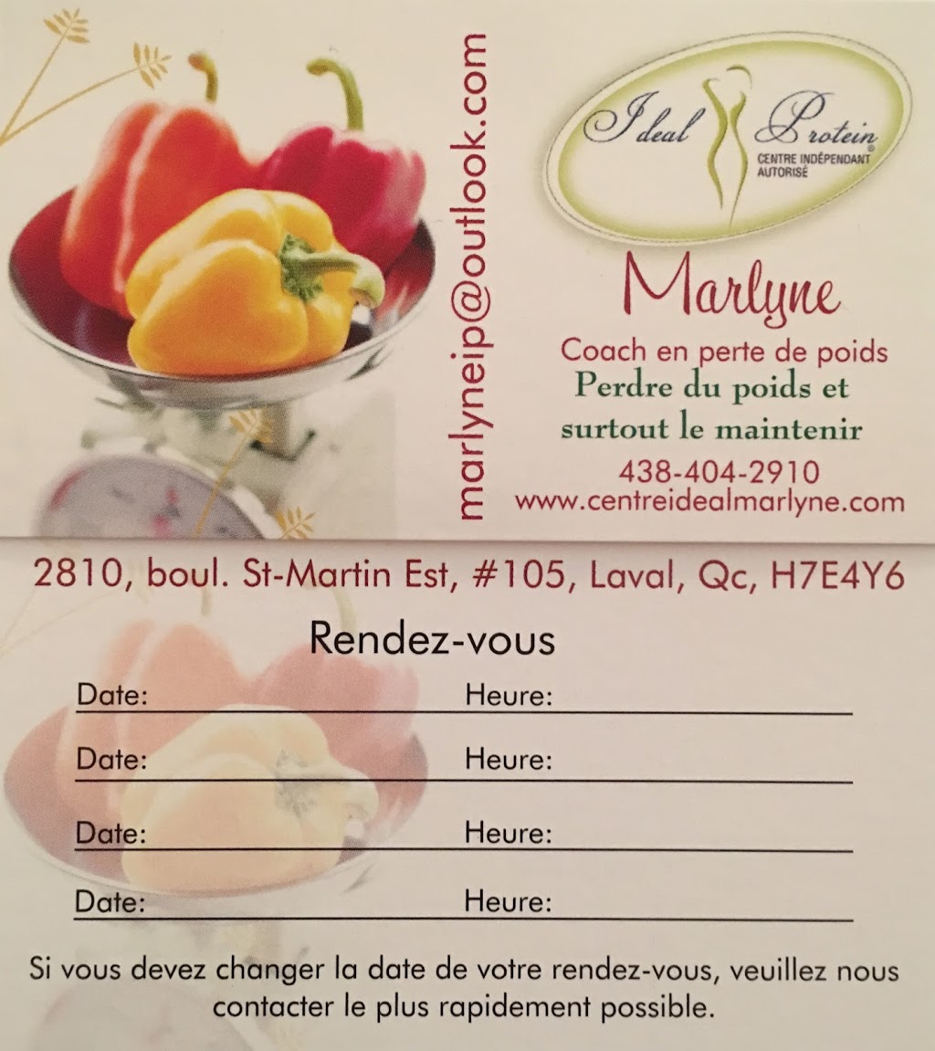 Centre ideal Marlyne ideal protein | 2810 Boul Saint-Martin Est bureau 105, Laval, QC H7E 4Y6, Canada | Phone: (438) 404-2910