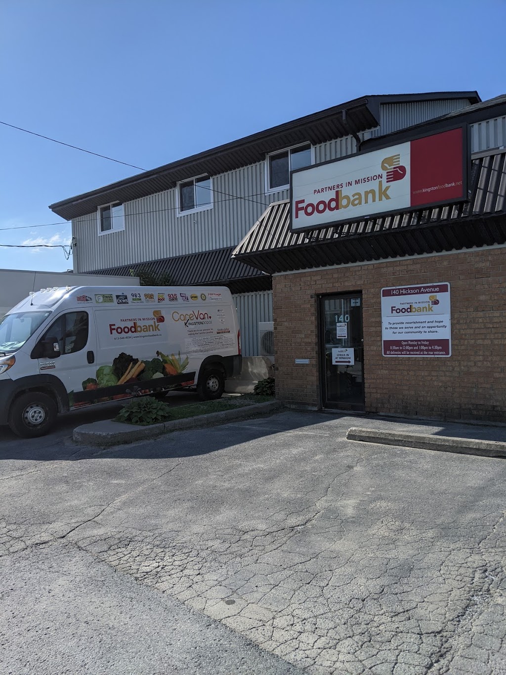 Partners In Mission Food Bank | 140 Hickson Ave, Kingston, ON K7K 2N6, Canada | Phone: (613) 544-4100