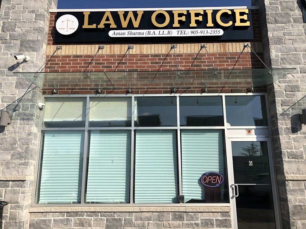 Law Office Of Aman Sharma | 25 Cherrycrest Drive Unit# 6, Brampton, ON L6R 3W4, Canada | Phone: (905) 913-2355