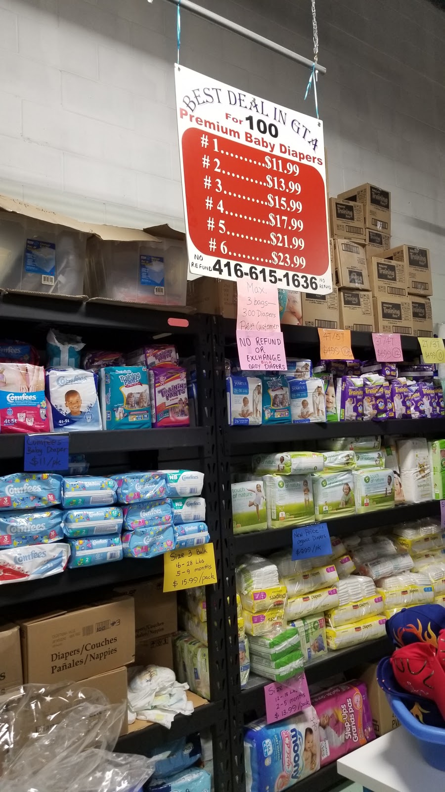 Diapers N Kids Wear Factory Outlet | 4800 Sheppard Ave E unit # 121, Scarborough, ON M1S 4N5, Canada | Phone: (416) 615-1636