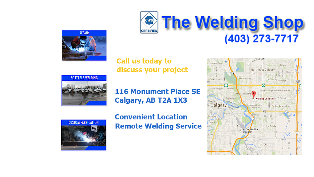 The Welding Shop | 5110 76 Ave SE, Calgary, AB T2C 2X2, Canada | Phone: (403) 273-7717