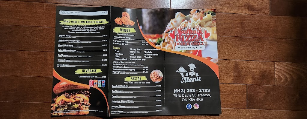 Suthas Pizza Bar & Grill | 79 E Davis St, Trenton, ON K8V 4K9, Canada | Phone: (613) 392-2123
