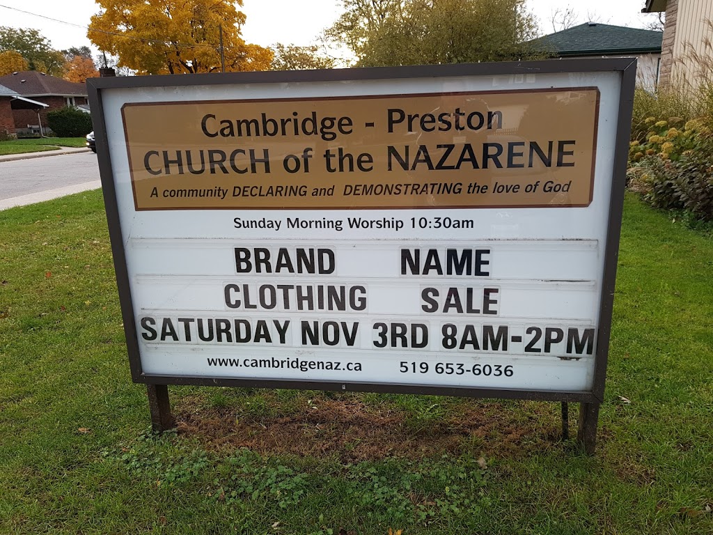 Church of the Nazarene-Preston | 1332 Hamilton St, Cambridge, ON N3H 3G5, Canada | Phone: (519) 653-6036