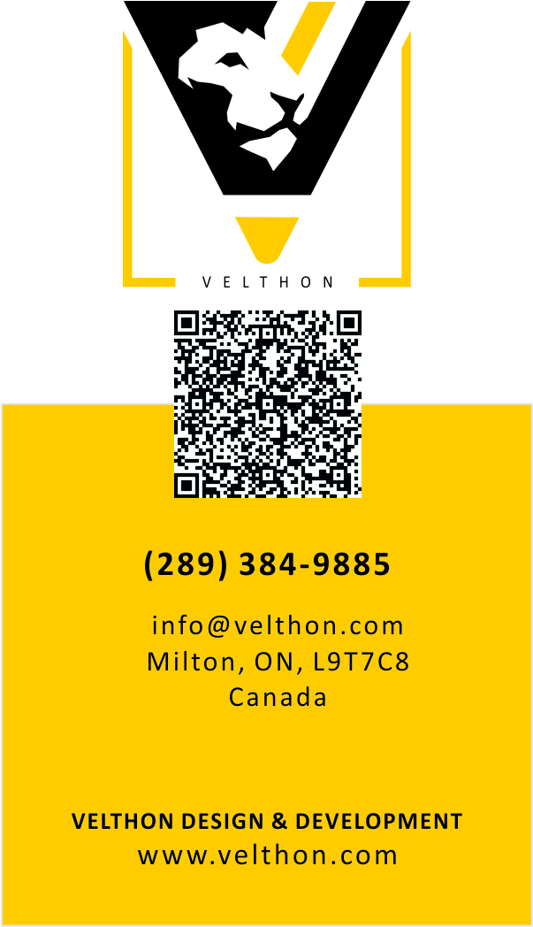 VELTHON Design & Development | Milton, ON L9T 7C8, Canada | Phone: (289) 384-9885