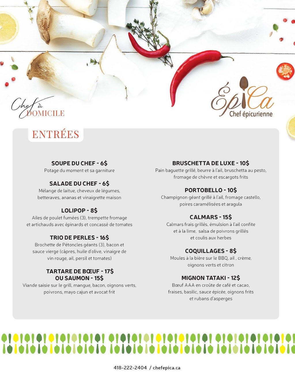 Épica - Chef Épicurienne | 766 8e Rue, Saint-Georges, QC G5Y 5B3, Canada | Phone: (418) 222-2404