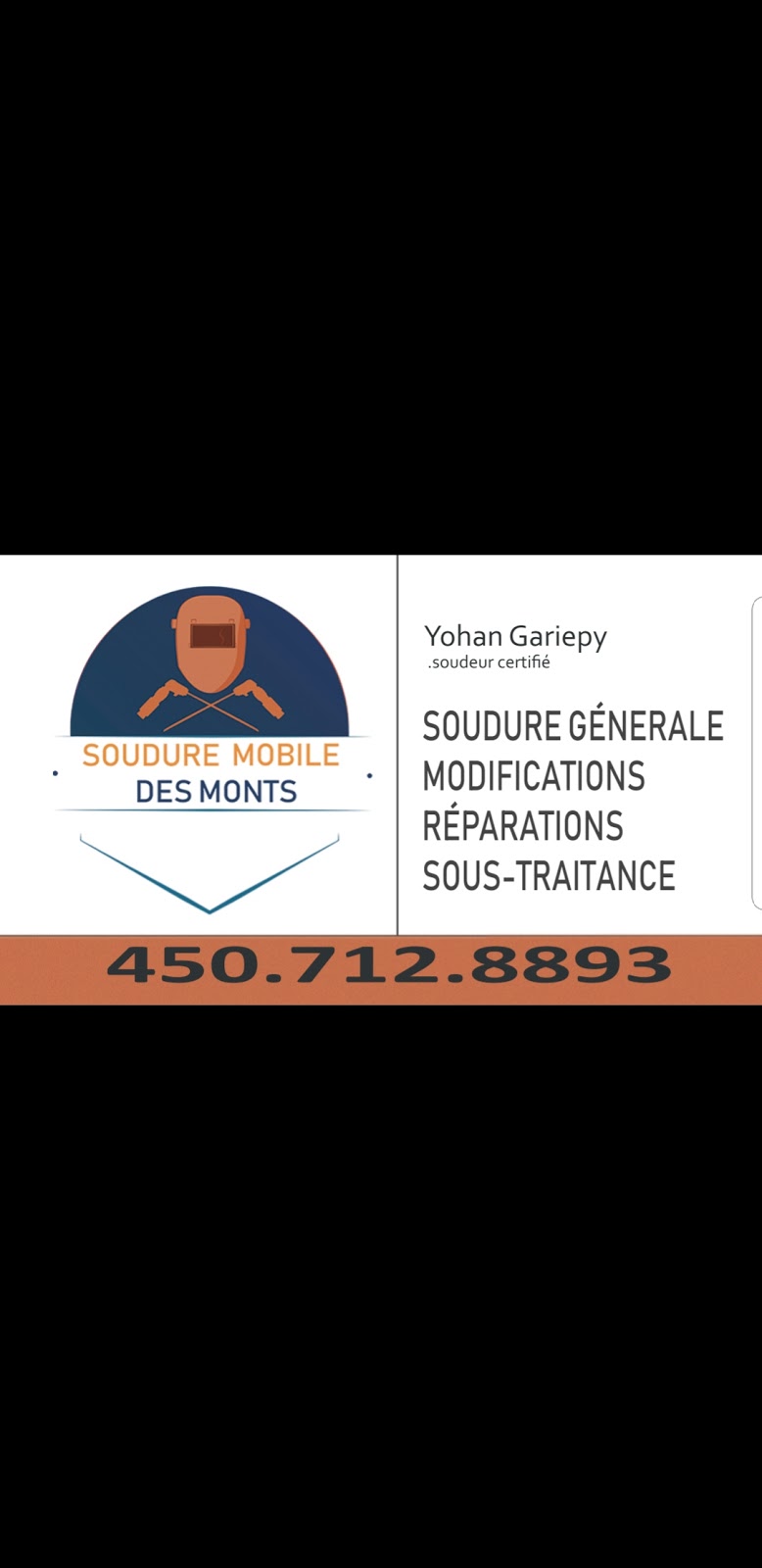 Soudure mobile des monts | 3193 Rue Alfred-De Musset, Laval, QC H7P 0A7, Canada | Phone: (450) 712-8893