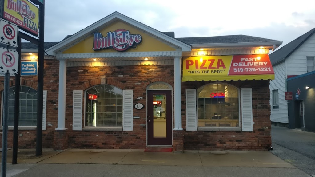 Bulls Eye Pizza Amherstburg | 139 Sandwich St S, Amherstburg, ON N9V 1Z9, Canada | Phone: (519) 736-1221