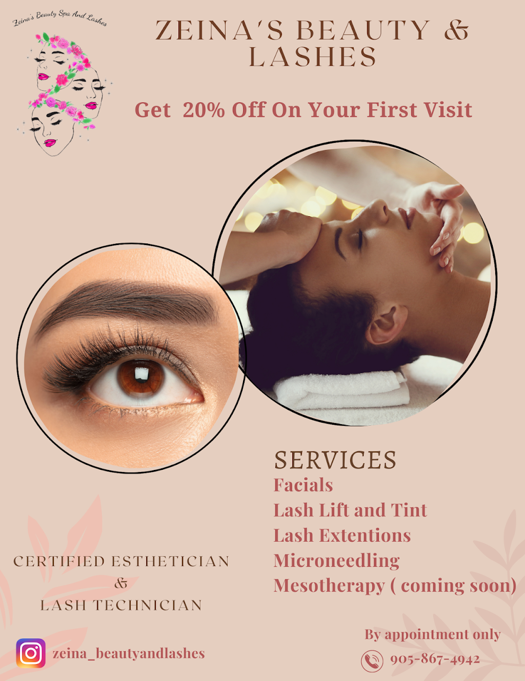 Zeinas Beauty and Lashes | 28 Royal W Dr, Brampton, ON L6X 0Z8, Canada | Phone: (905) 867-4942