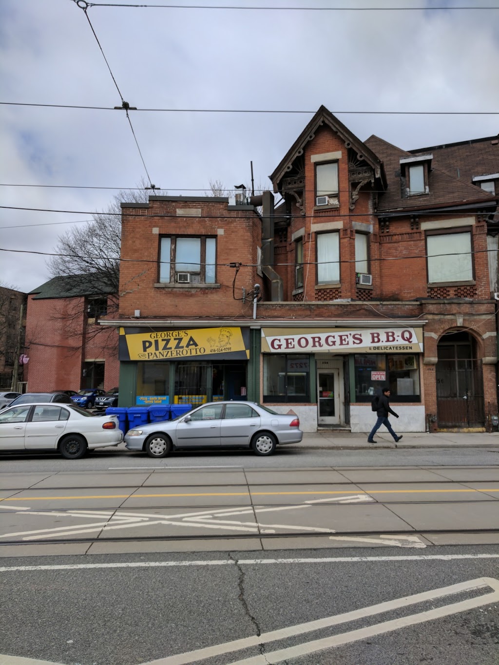 Georges Pizza and Panzerotto | 252 Dundas St E, Toronto, ON M5A 1Z8, Canada | Phone: (416) 324-9797