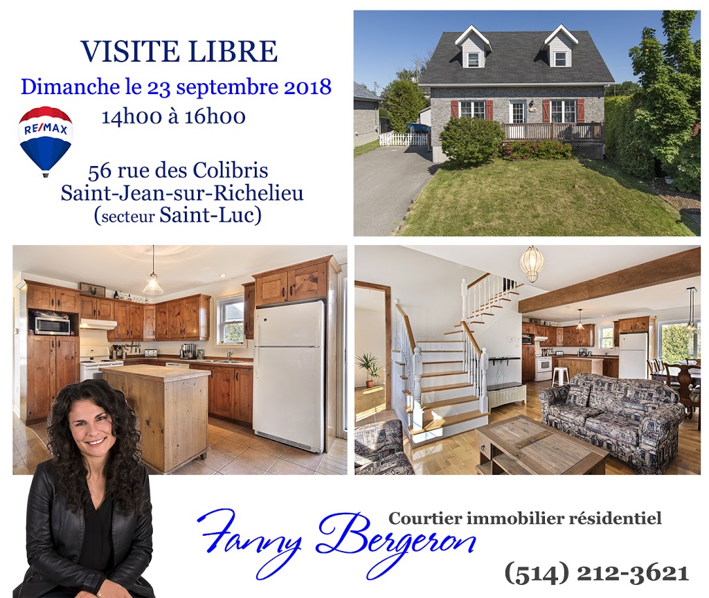 Fanny Bergeron Courtier Immobilier RE/MAX Saint-Jean-sur-Richeli | 1055 Boulevard du Séminaire N, Saint-Jean-sur-Richelieu, QC J3A 1R7, Canada | Phone: (514) 212-3621