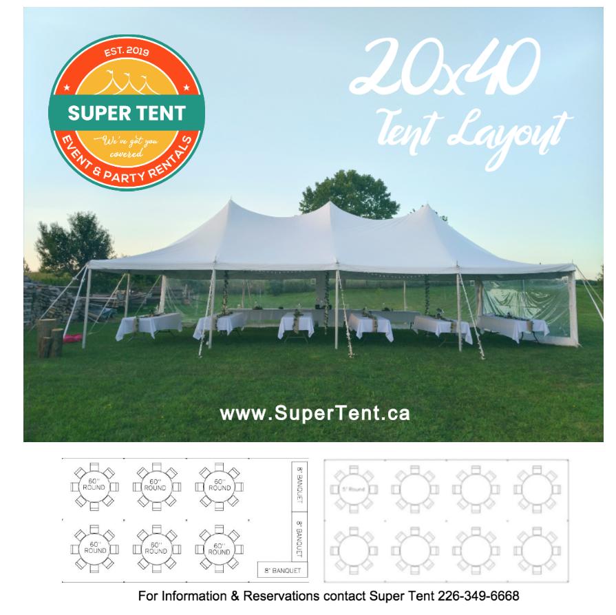 Super Tent Event & Party Rentals | 26 Monk St, Point Edward, ON N7V 1M7, Canada | Phone: (226) 349-6668