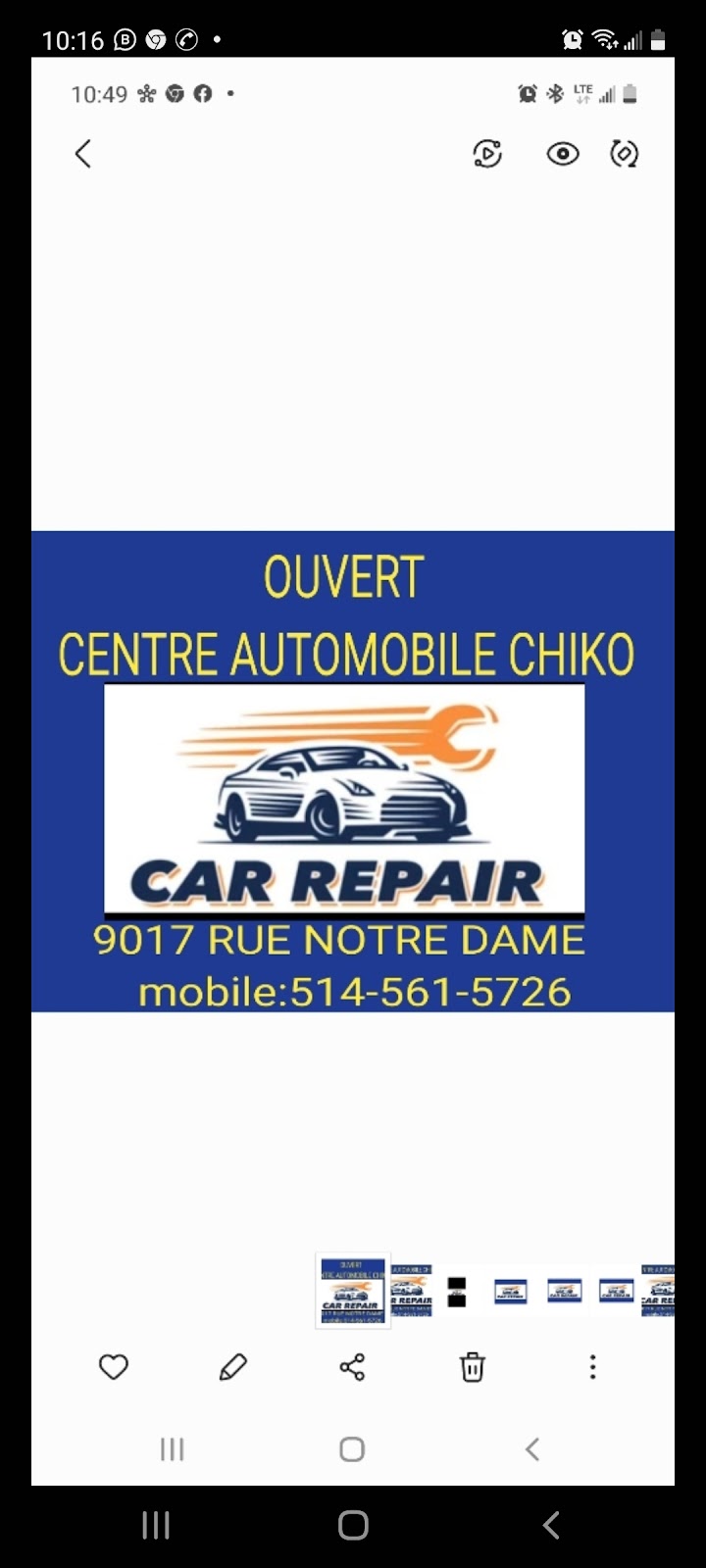 Centre automobile chiko | 9017 Rue Notre Dame E, Montréal, QC H1L 3M7, Canada | Phone: (514) 561-5726