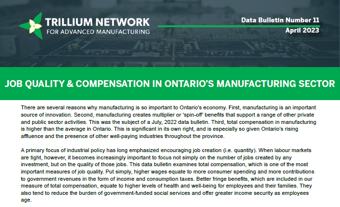 Trillium Network for Advanced Manufacturing | 1151 Richmond St #6306, London, ON N6G 2V4, Canada | Phone: (519) 661-3351