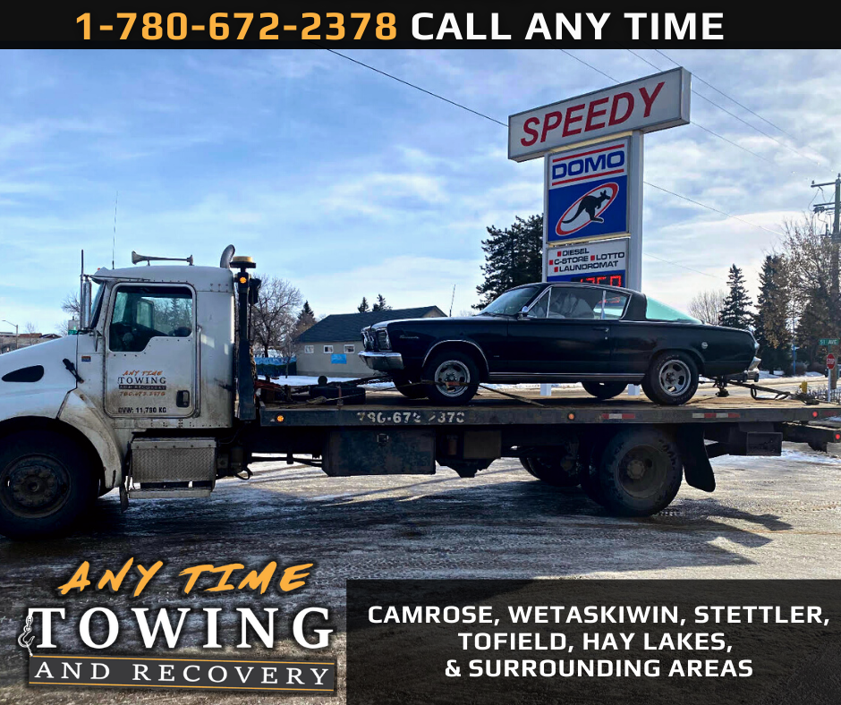 Any Time Towing & Recovery | 4213 37 St, Camrose, AB T4V 4S2, Canada | Phone: (780) 672-2378