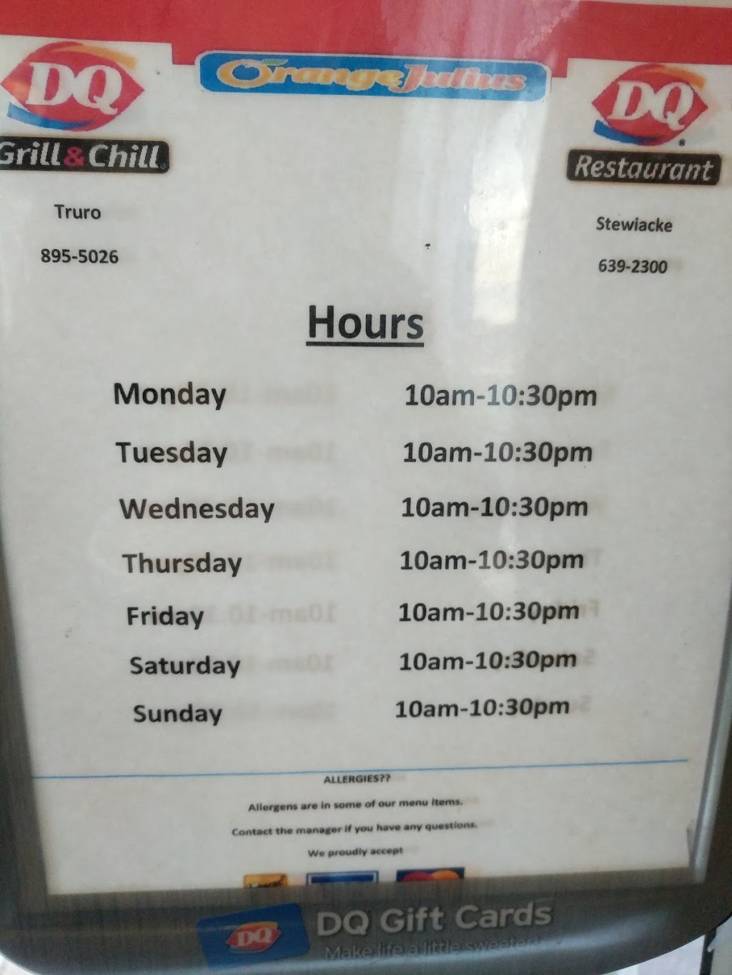 Dairy Queen Grill & Chill | 15 Scotia Dr, Stewiacke, NS B0N 2J0, Canada | Phone: (902) 639-2300