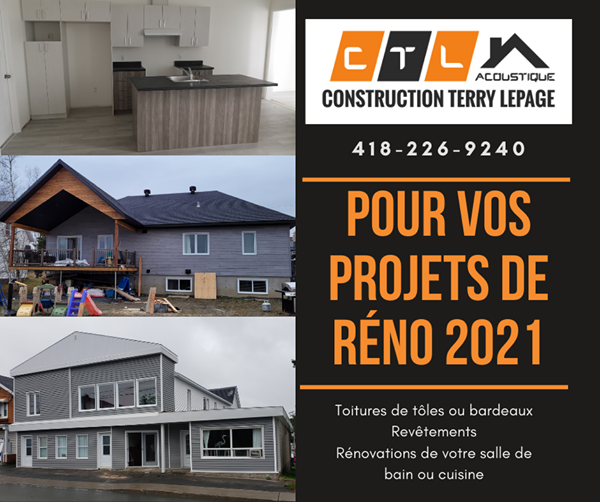 Construction Terry Lepage (Ctl acoustique inc) | #3341, Saint-Prosper, QC G0M 1Y0, Canada | Phone: (418) 226-9240