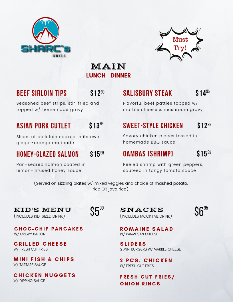 SHARCs Grill | 5550 Ferry St, Niagara Falls, ON L2G 1S4, Canada | Phone: (905) 353-1888