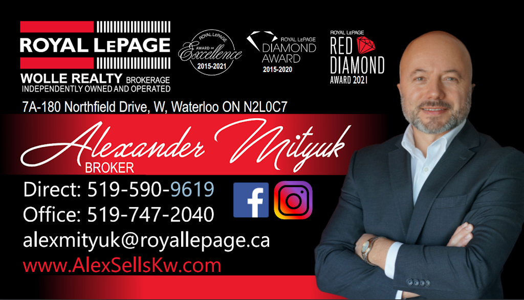 Alexander Mityuk: Royal LePage Wolle Realty, Brokerage | 180 Northfield Dr W #7A, Waterloo, ON N2L 0C7, Canada | Phone: (519) 590-9619