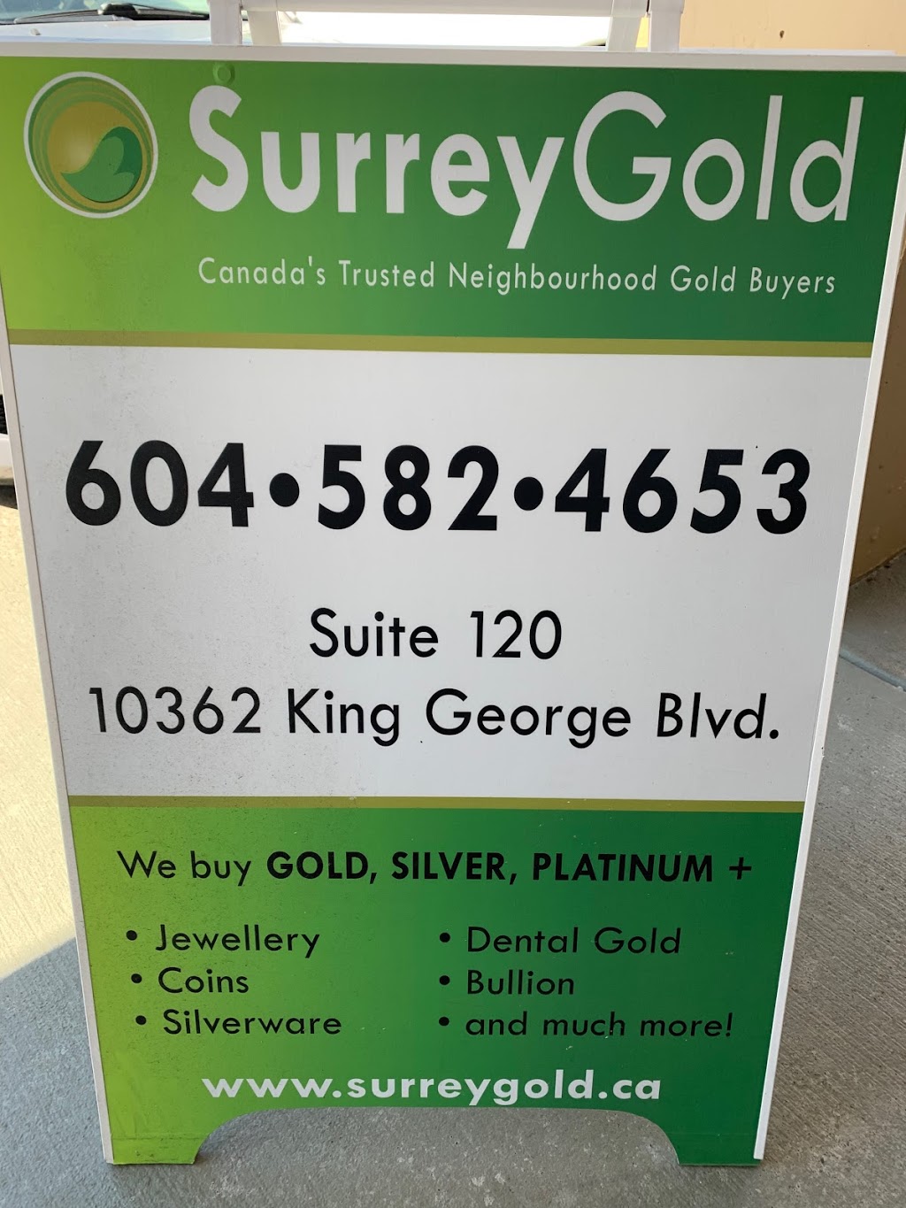 Surrey Gold Buyers | 10362 King George Blvd #120, Surrey, BC V3T 2W5, Canada | Phone: (604) 582-4653