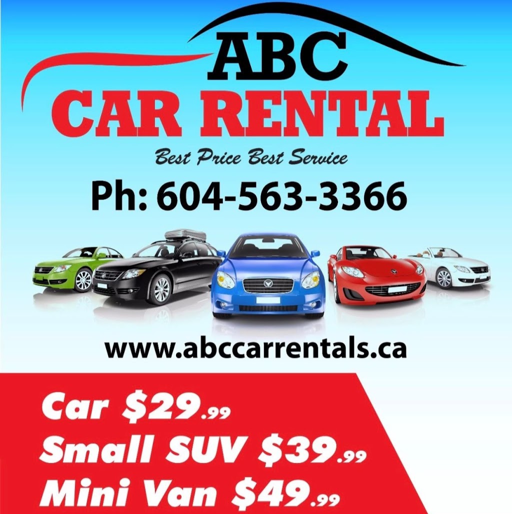 ABC Car Rental | 13340 Smallwood Pl #104B, Richmond, BC V6V 1W8, Canada | Phone: (604) 563-3366