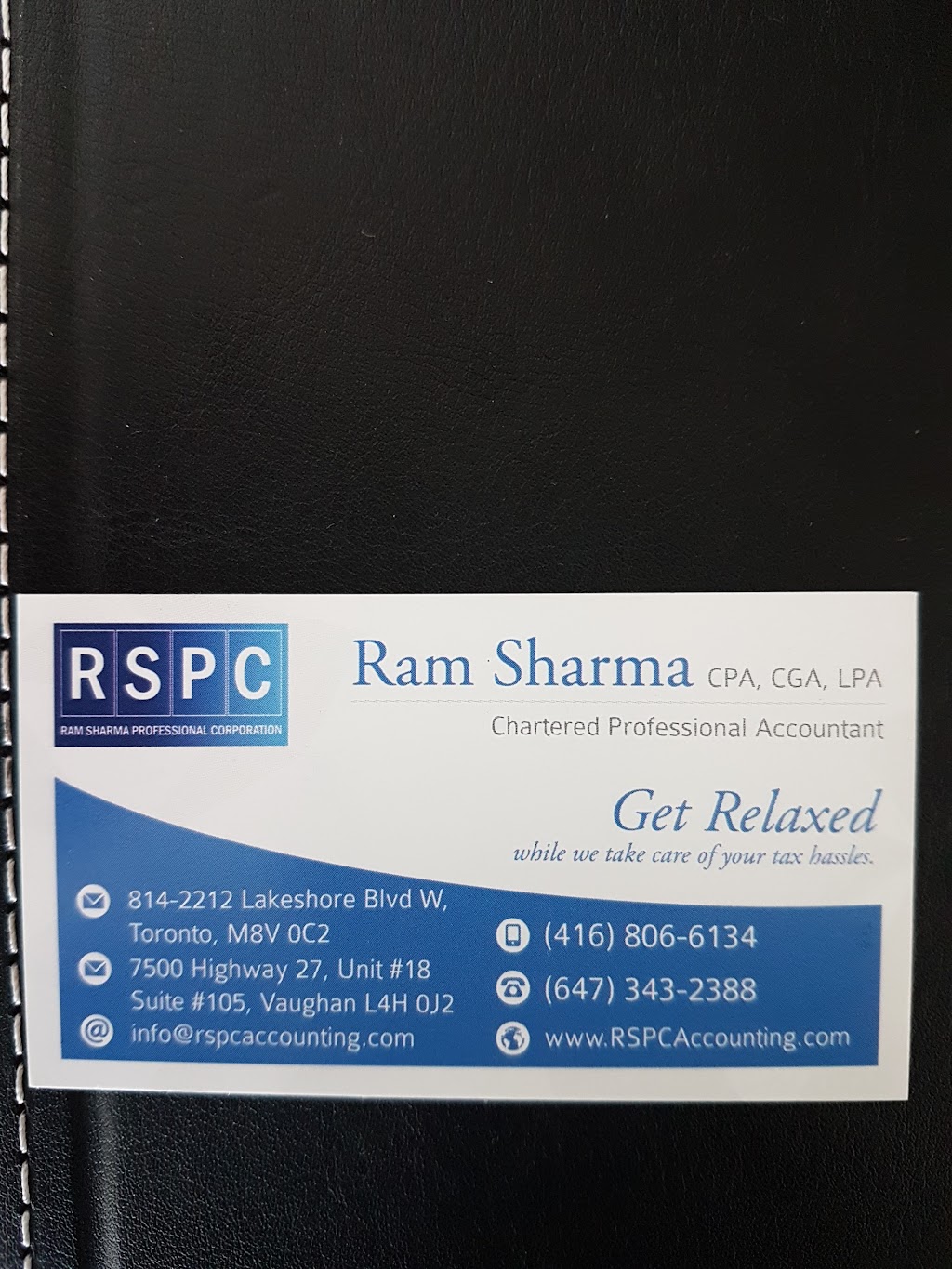 Ram Sharma Professional Corporation (Accountant) CPA | 2212 Lake Shore Blvd W #814, Etobicoke, ON M5V 0C2, Canada | Phone: (416) 806-6134