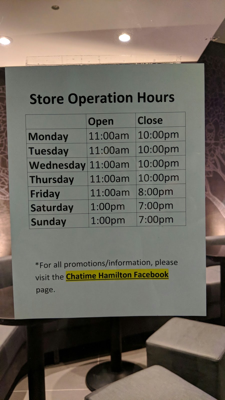 Chatime Hamilton | 1280 Main St West MUSC 201, Hamilton, ON L8S 4L8, Canada | Phone: (905) 529-7007