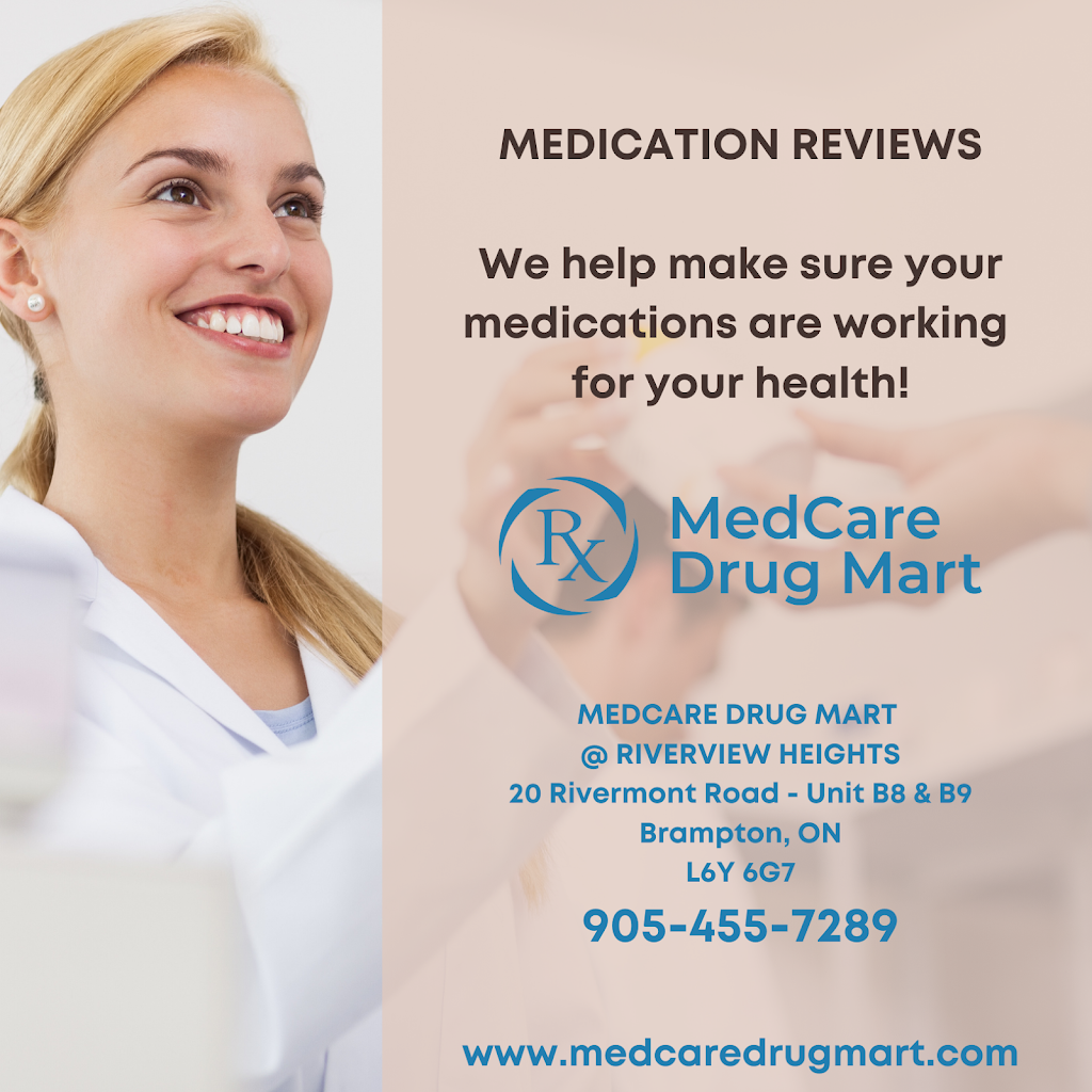 Rivermont Guardian Pharmacy (MedCare Drug Mart @ Rivermont Guard | 20 Rivermont Rd Unit B8, Brampton, ON L6Y 6G7, Canada | Phone: (905) 455-7289