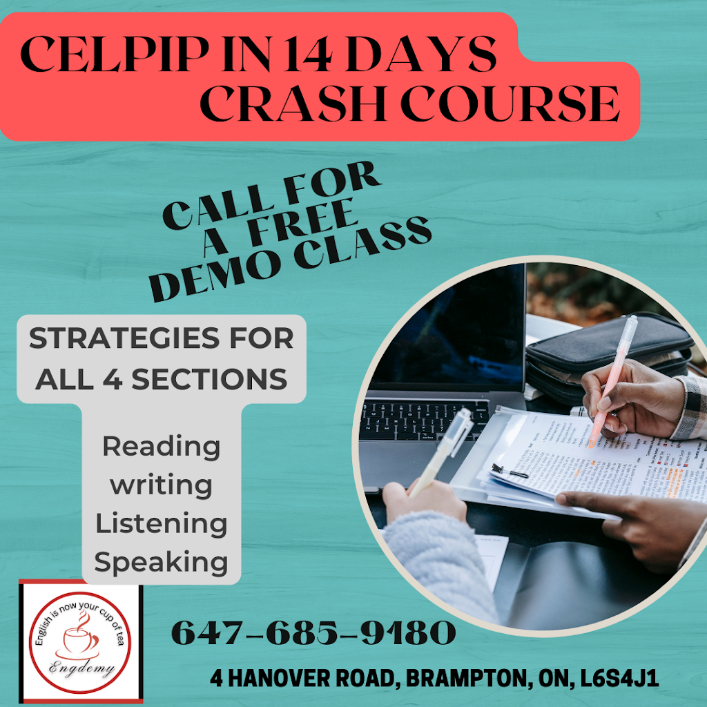 IELTS, SAT, CELPIP and English Coaching by Engdemy | 4 Hanover Rd, Brampton, ON L6S 4J1, Canada | Phone: (647) 685-9180