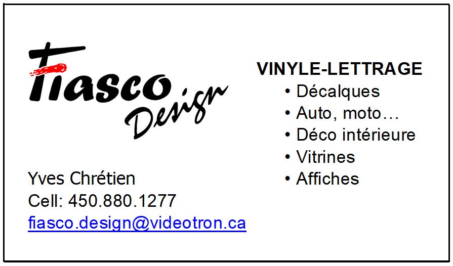 Fiasco Design - Lettrage | 3333 Rue des Jardiniers, Sorel-Tracy, QC J3R 5S6, Canada | Phone: (450) 880-1277