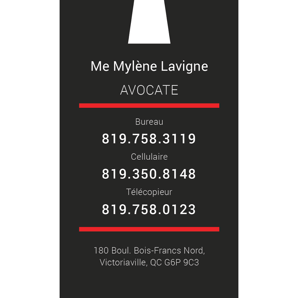 Mylène Lavigne Avocate | 180 Boul. des Bois-Francs N, Victoriaville, QC G6P 9C3, Canada | Phone: (819) 350-8148