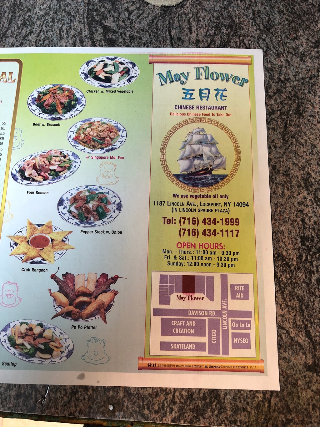 Mayflower Chinese Food | 1187 Lincoln Ave, Lockport, NY 14094, USA | Phone: (716) 434-1999