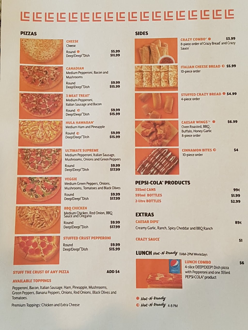 Little Caesars Pizza | 12460 Deacon Rd, Dugald, MB R0E 0K0, Canada | Phone: (204) 202-6970