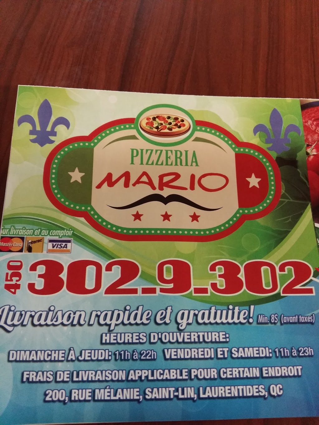 Pizzeria Mario | 200 Rue Mélanie, Saint-Lin - Laurentides, QC J5M 2E2, Canada | Phone: (450) 302-9302