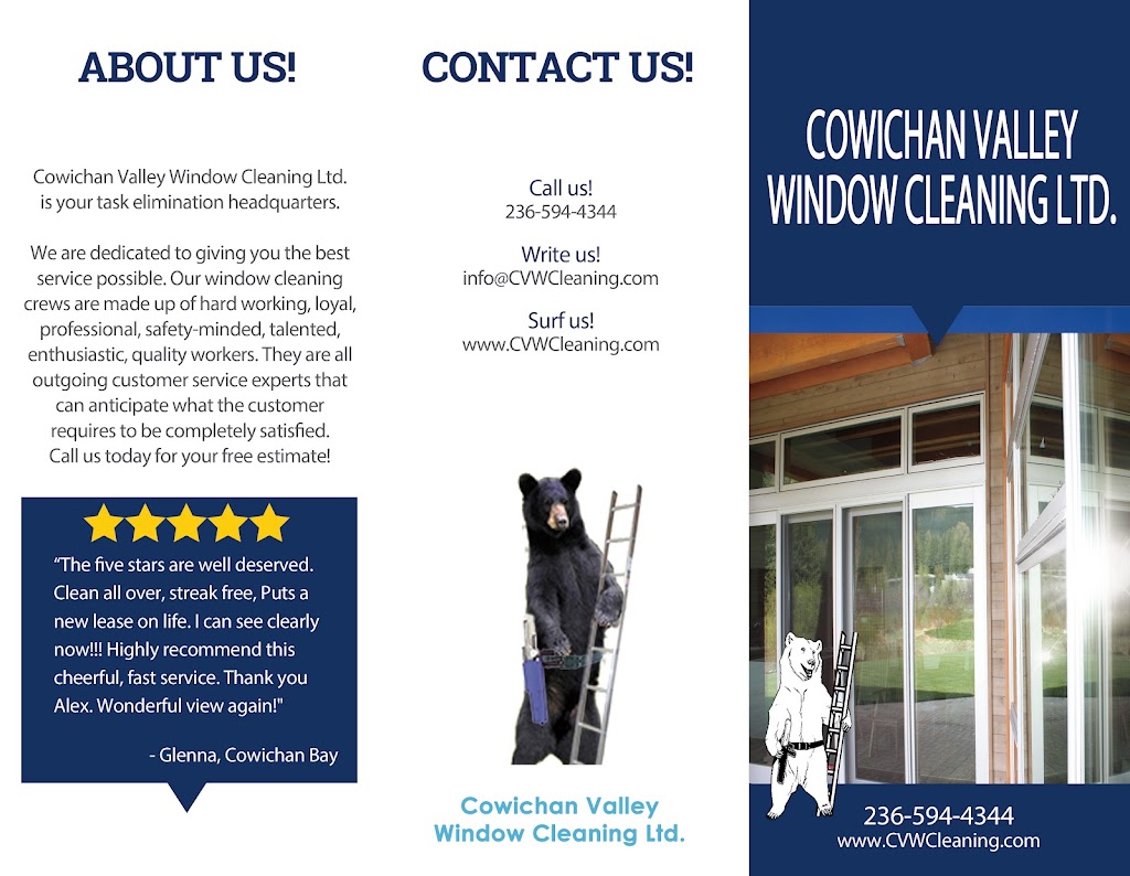 Cowichan Valley Window Cleaning Ltd. | 1759 Cowichan Bay Rd, Cowichan Bay, BC V0R 1N0, Canada | Phone: (236) 594-4344