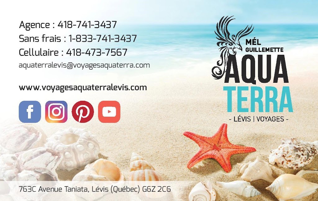 Voyages Aqua Terra Lévis | 763c Av. Taniata, Lévis, QC G6Z 2C6, Canada | Phone: (418) 741-3437