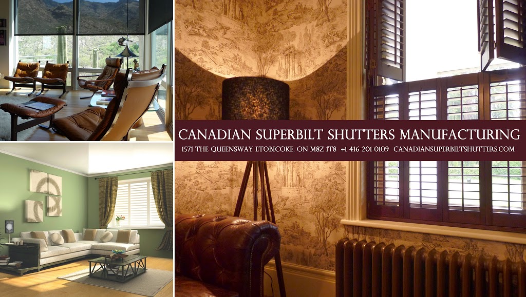 Canadian Superbilt Shutters Manufacturing | 1571 The Queensway, Etobicoke, ON M8Z 1T8, Canada | Phone: (416) 201-0109