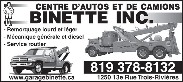 Centre dAutos & Camions Binette Inc | 1250 13e Rue, Trois-Rivières, QC G8Y 3A3, Canada | Phone: (819) 378-8132