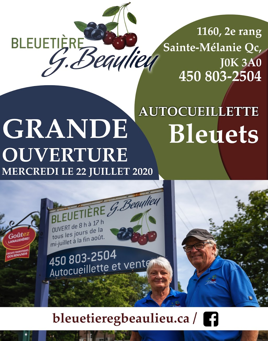 Bleuetière G. Beaulieu | 1160 2e Rang, Sainte-Mélanie, QC J0K 3A0, Canada | Phone: (450) 803-2504
