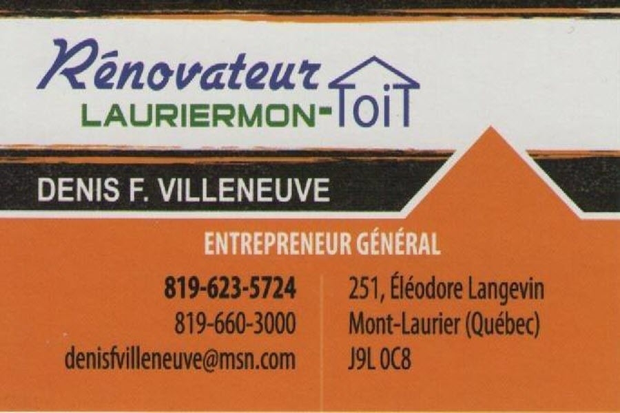 Rénovateur Lauriermon-Toit | 251 Rue Éléodore-Langevin, Mont-Laurier, QC J9L 0C8, Canada | Phone: (819) 660-3000