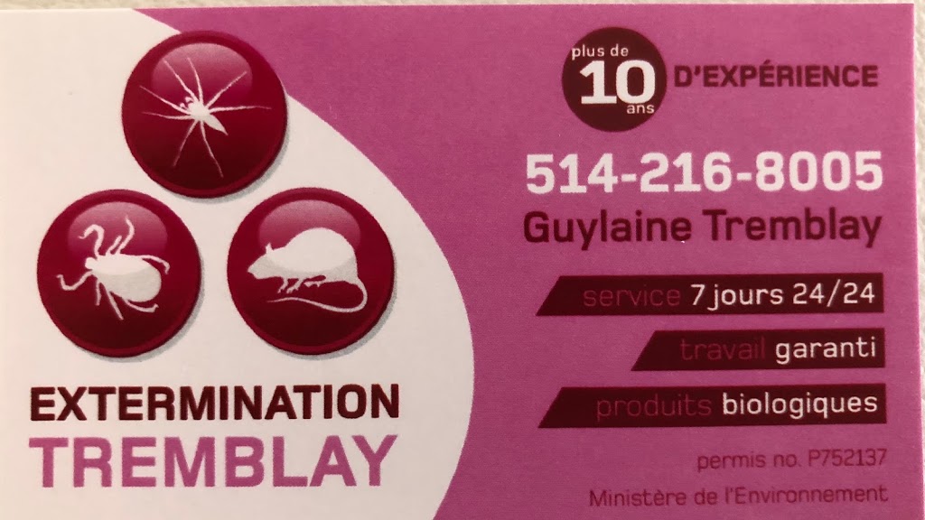 Extermination Guylaine Tremblay | 7291 Avenue de la Malicorne, Anjou, QC H1M 1H2, Canada | Phone: (514) 216-8005