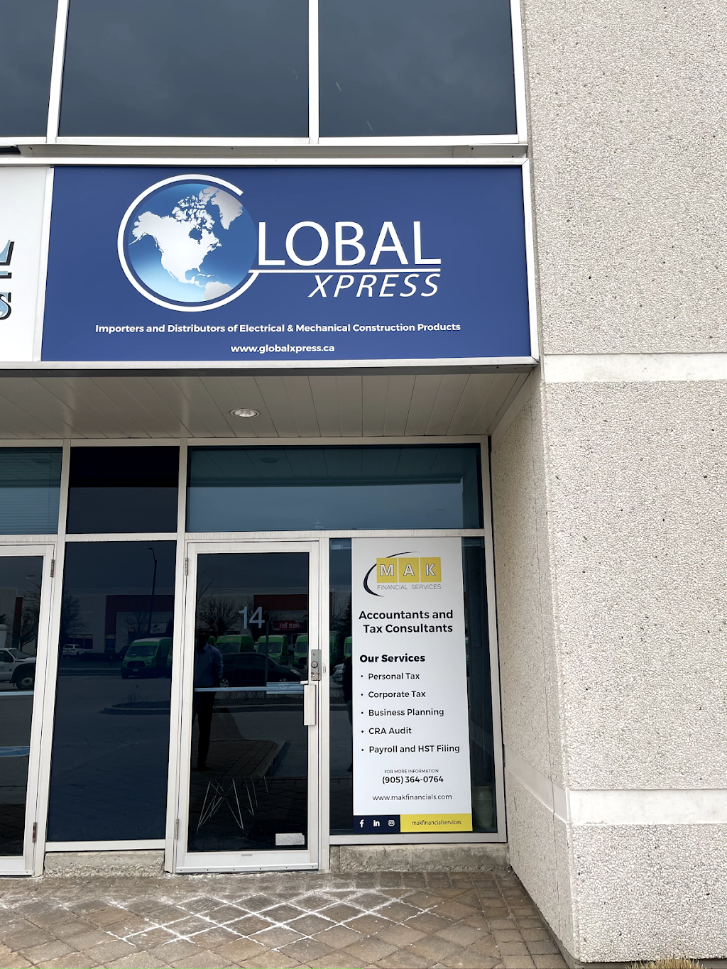 Global Xpress | 3615 Laird Rd Unit 14, Mississauga, ON L5L 5Z8, Canada | Phone: (905) 364-0767