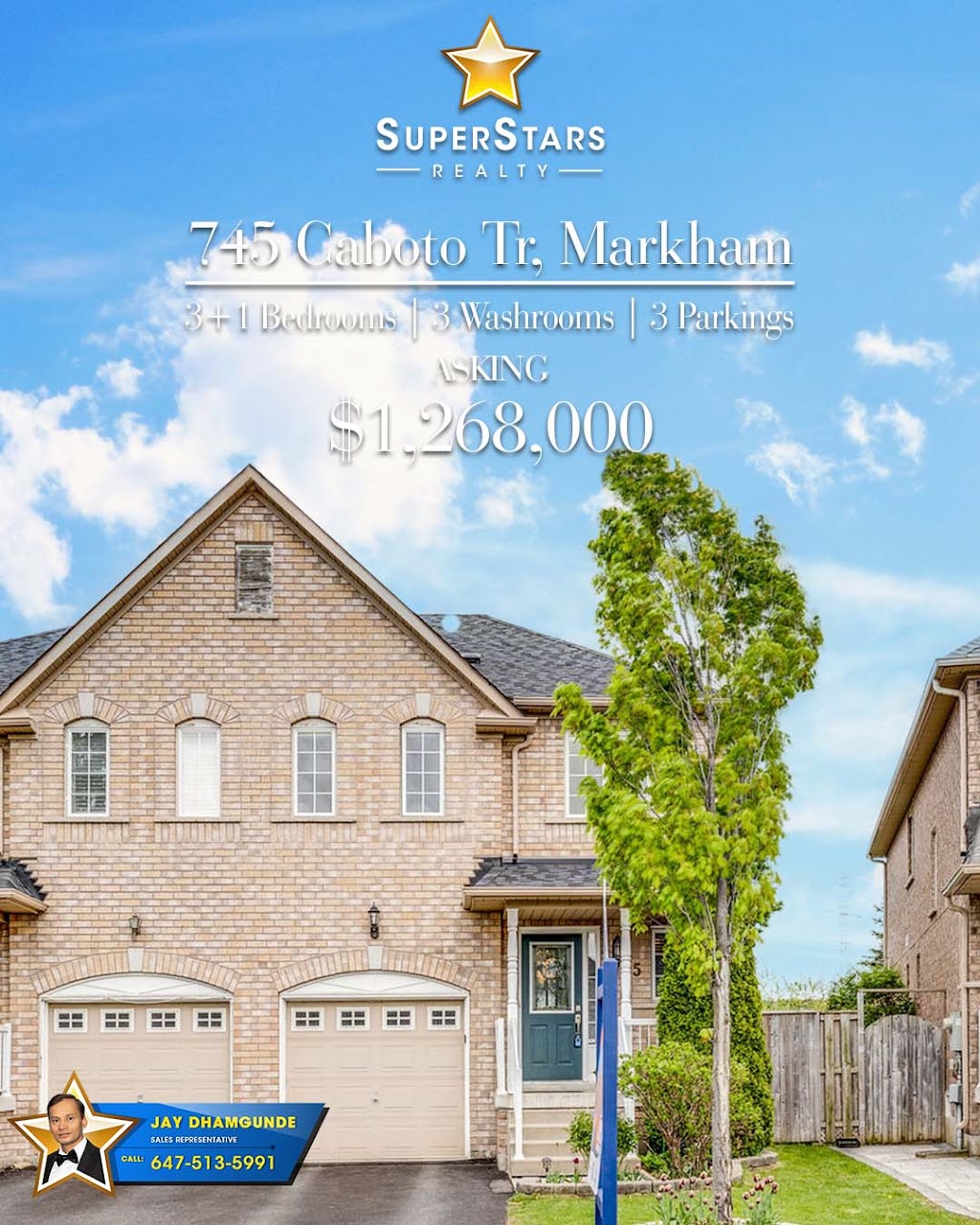 Jay4RealEstate | 208 Featherstone Ave, Markham, ON L3S 4J1, Canada | Phone: (647) 513-5991